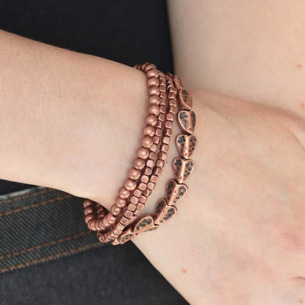 Paparazzi Jewelry Accessories - Ancient Heirloom - Copper Bracelet - Vintage